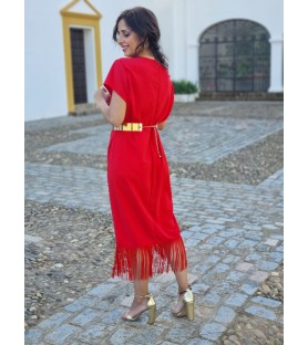 VESTIDO CUNA M/CORTA ROJO