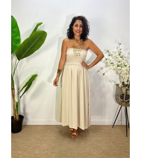 VESTIDO MELVA CURVY BEIGE