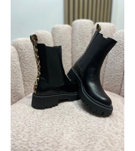 BOTA NEGRA LEOPARDO