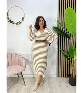 VESTIDO ROTA BEIGE