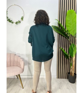 CAMISA SALMA SATÉN VERDE