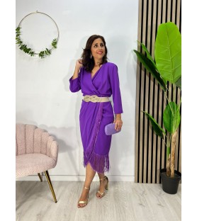 VESTIDO CUNA M/FRANCESA MORADO