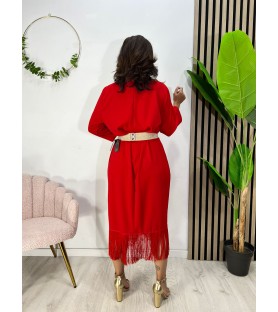 VESTIDO CUNA M/FRANCESA ROJO