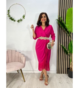 VESTIDO CUNA M/FRANCESA ROSA