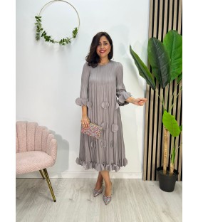 VESTIDO CÍRCULO GRÍS