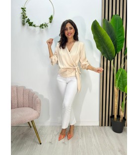 BLUSA TRAMA BEIGE