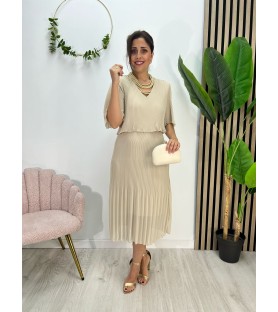 VESTIDO ROSER BEIGE