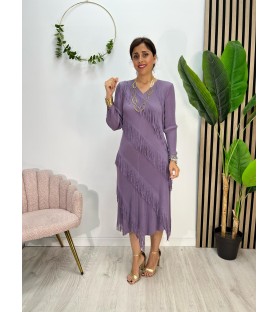 VESTIDO CUENTO LILA MANGA...