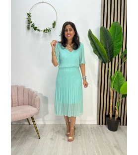 VESTIDO ROSER LUNAR VERDE