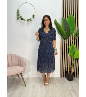 VESTIDO ROSER LUNAR MARINO