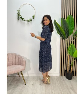VESTIDO ROSER LUNAR MARINO