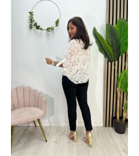 BLUSA LEÓN BLANCA