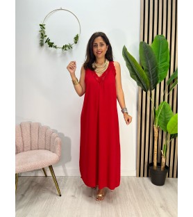 VESTIDO LENCERO  ROJO