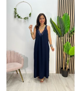VESTIDO LENCERO MARINO