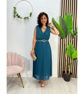 VESTIDO CLAUDIA PETROLEO