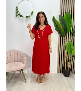 VESTIDO SUIZA ROJO