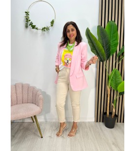 BLAZER ROSA M/ FRUNCIDA