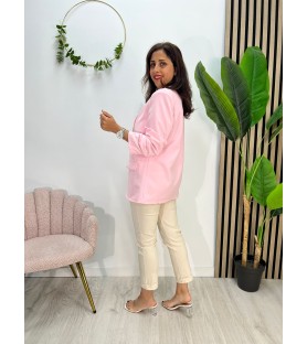 BLAZER ROSA M/ FRUNCIDA