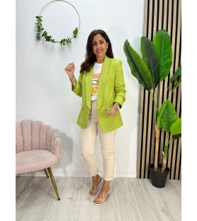 BLAZER LIMA M/FRUNCIDA