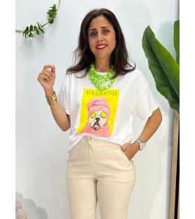 CAMISETA BLANCA WEEKEND