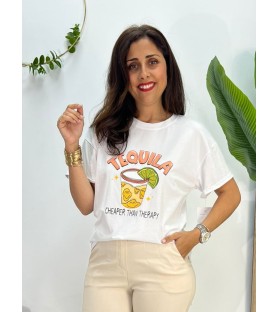 CAMISETA BLANCA TEQUILA