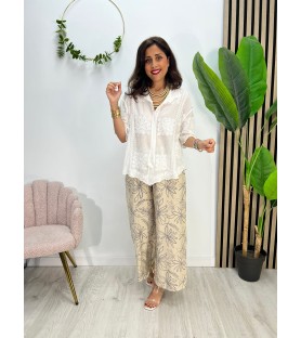 CAMISA BLANCA BORDADA