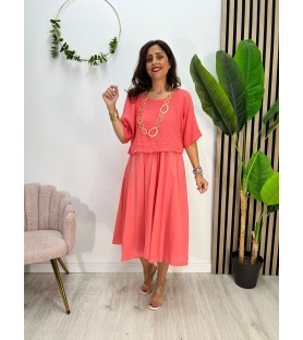 VESTIDO LAURA CORAL