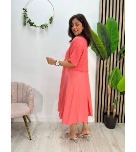 VESTIDO LAURA CORAL
