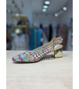 ZAPATO MULTICOLOR DORADO