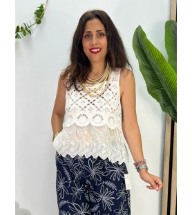 BLUSA MOSAICO BLANCA