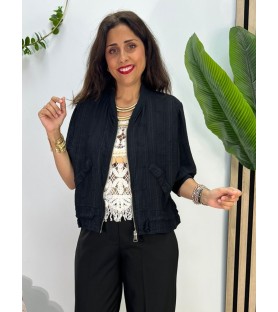 CHAQUETA BOMBER MIRIAM NEGRA