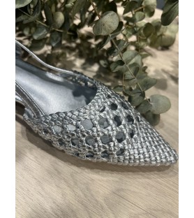 ZAPATO  PLANO PLATA