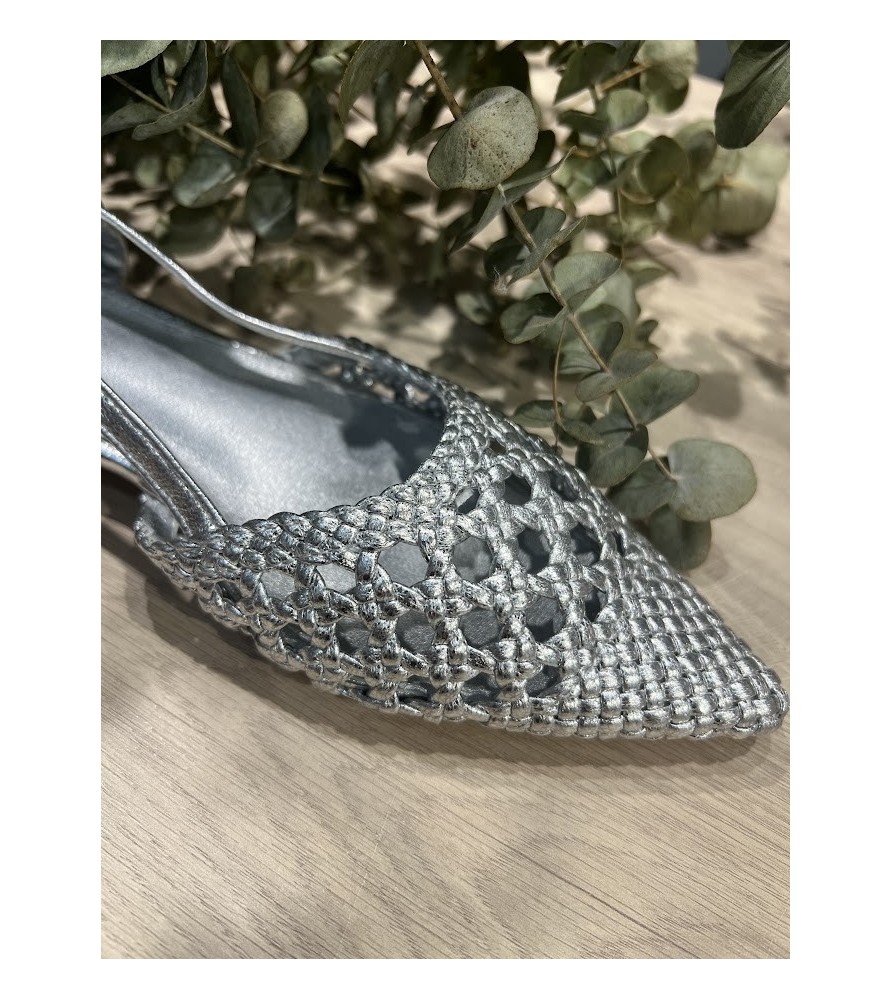 ZAPATO  PLANO PLATA
