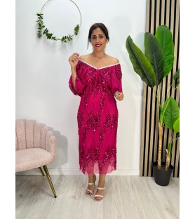 VESTIDO MALDIVAS FUCSIA