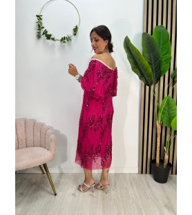 VESTIDO MALDIVAS FUCSIA