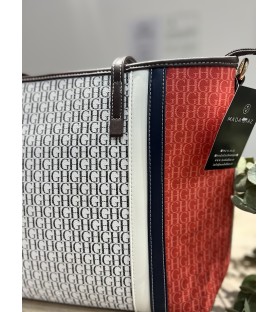 BOLSO BLANCO, MARINO Y ROJO
