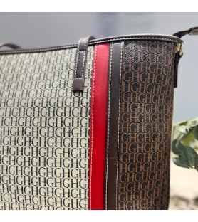 BOLSO BEIGE ,ROJO Y MARINO