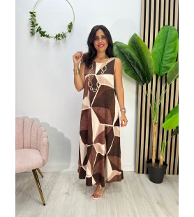 VESTIDO DUNIA CHOCOLATE