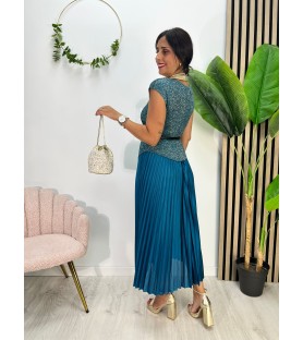 VESTIDO ROSANA PETROLEO