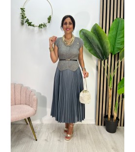 VESTIDO ROSANA PLOMO