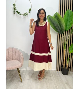 VESTIDO PARAISO BURDEOS