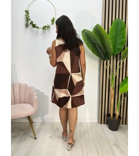 VESTIDO DUNIA CORTO CHOCOLATE