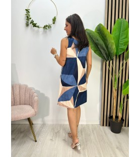 VESTIDO DUNIA CORTO AZÚL