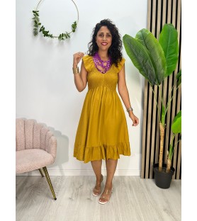 VESTIDO VELA MOSTAZA (...