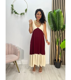 VESTIDO VALINA BURDEOS