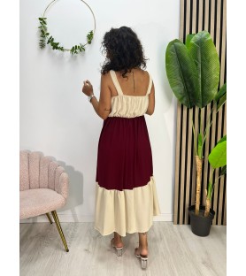 VESTIDO VALINA BURDEOS