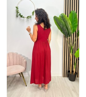 VESTIDO RIOJA BURDEOS