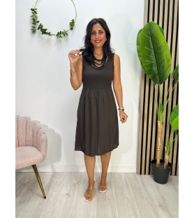 VESTIDO RIOJA CORTO CHOCOLATE
