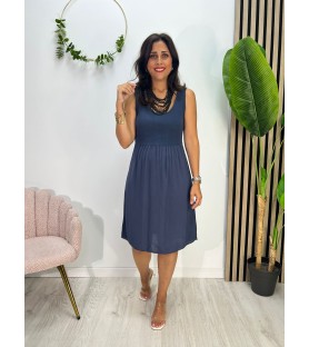 VESTIDO RIOJA CORTO MARINO