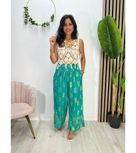 PANTALÓN SILVIA AGUAMARINA